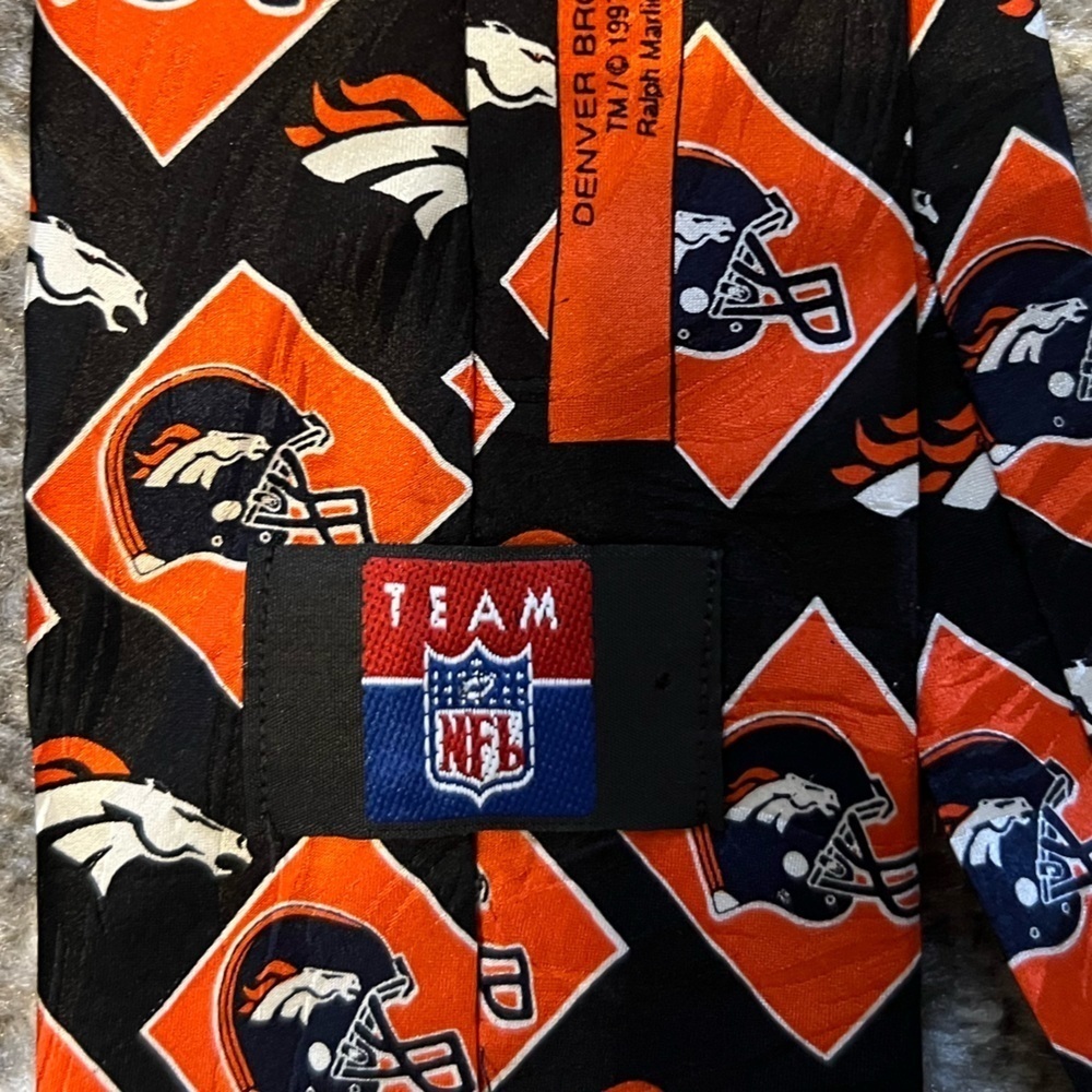 NFL Broncos Black and Orange Tie - Picture 2 of 5